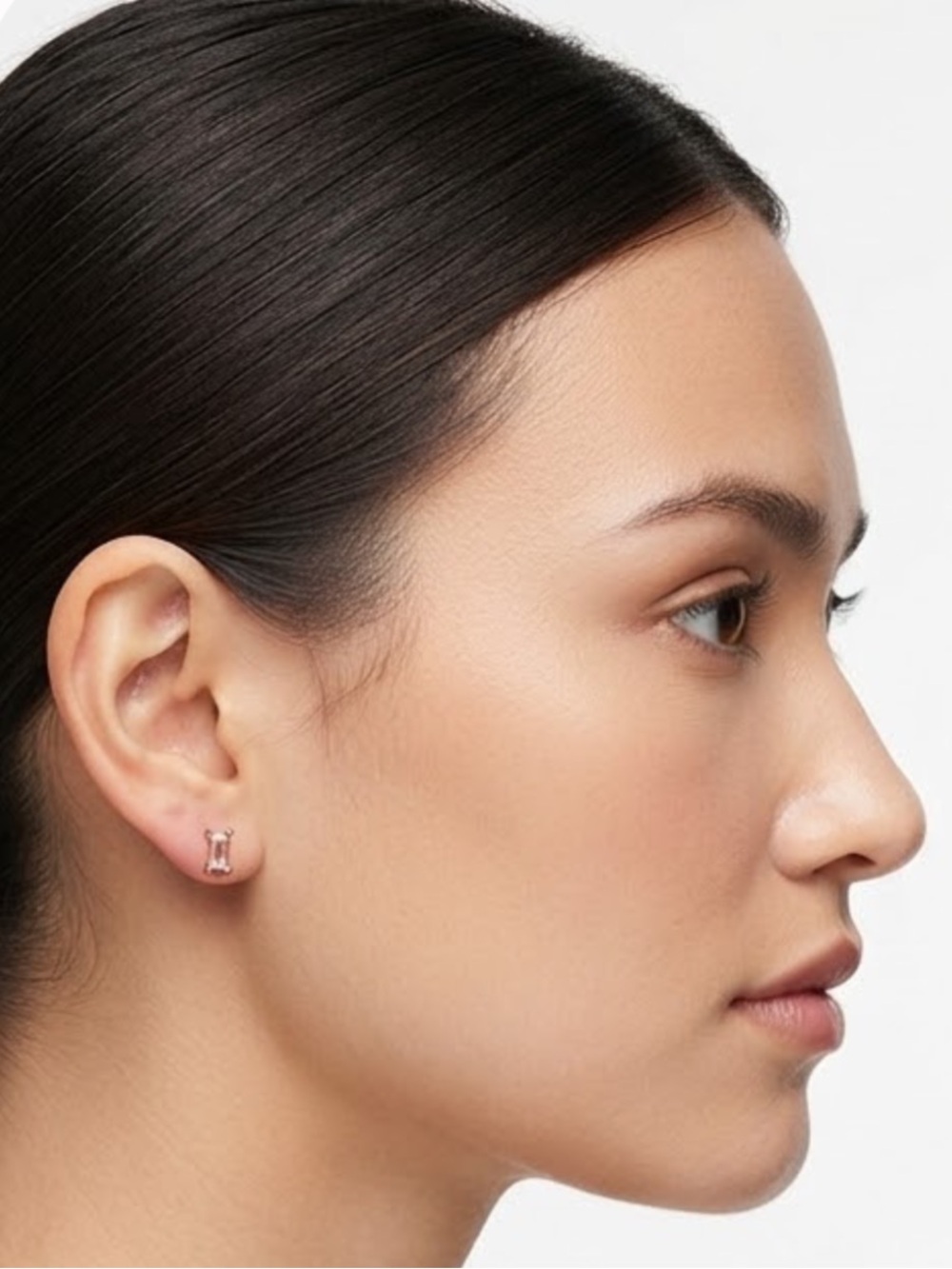 Vintage style Rose Gold Bar Stud Earrings